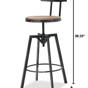 Christopher Knight Home Jutte Barstool Sets, Antique + Black Brush Silver