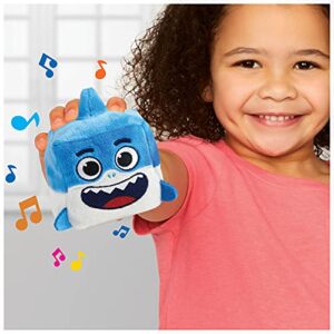 baby shark's big show! song cube – singing baby shark plush – stuffed animal toys for toddlers - blue