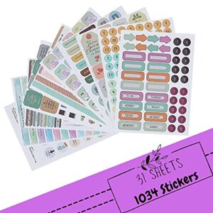 Mr. Pen- Christian Journaling Stickers, 31 Sheets, 1034 pcs, Christian Stickers for Planners and Journals, Christian Stickers, Religious Stickers, Bible Journaling Stickers, Bible Journaling Supplies