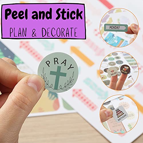 Mr. Pen- Christian Journaling Stickers, 31 Sheets, 1034 pcs, Christian Stickers for Planners and Journals, Christian Stickers, Religious Stickers, Bible Journaling Stickers, Bible Journaling Supplies