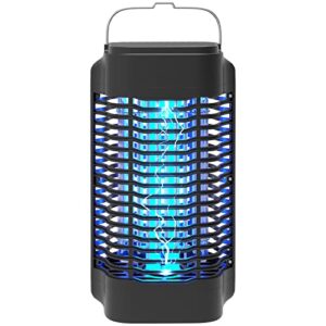 electric bug zapper 18w for indoor effective 4200v mosquito zapper killer waterproof mosquito trap & insect fly zapper (black)
