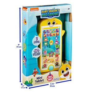 WowWee Baby Shark's Big Show! Mini Tablet for Kids – 123 and ABC Learning Toys for Toddlers – Kids Tablets (Handheld)