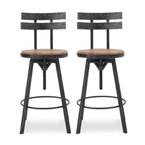 christopher knight home alanis barstool sets, antique + black brush silver