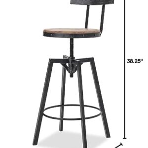 Christopher Knight Home Alanis Barstool Sets, Antique + Black Brush Silver