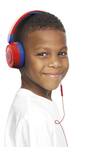 JBL JR 310 - Kids On-Ear Headphones (Red/Blue), Small