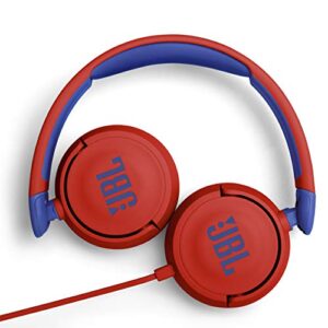 JBL JR 310 - Kids On-Ear Headphones (Red/Blue), Small