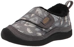 keen kids howser low wrap casual slippers, steel grey/star white, 6 us unisex toddler