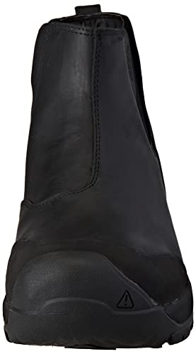 KEEN Men's Revel 4 Mid Height Polar Insulated Waterproof Chelsea Boot, Black/Black, 9.5