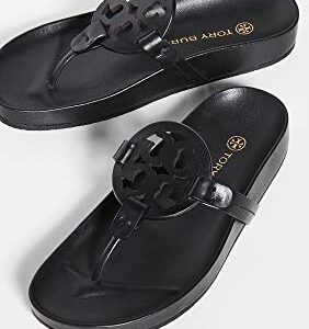 Tory Burch Women's Miller Cloud Sandals, Perfect Black, 8 Medium US