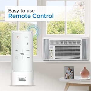 BLACK+DECKER BD10WT6 Window Air Conditioner with Remote Control, 10000 BTU, Cools Up to 450 Square Feet, White