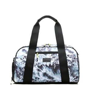 vooray 23l burner gym duffel bag – travel athletic bag for gym, sports, workouts, storm tide
