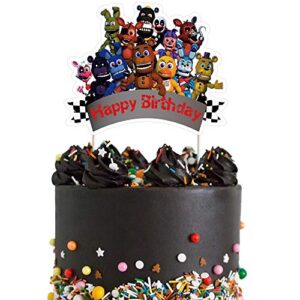 cake decorations for fnaf cake topper, happy birthday cake toppers, theme cake decorations for bday party - 1 count
