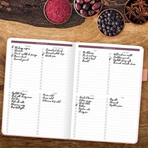 GoGirl Recipe Book – Blank Cookbook to Write In Your Own Recipes – Empty Cooking Journal for Family Recipes – Personalized Recipe Notebook – Hardcover, A5, 58 Recipes In Total - Rose Gold