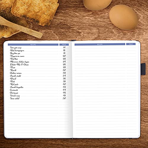 Legend Recipe Book – Blank Family Cookbook to Write In Your Own Recipes – Empty Cooking Journal – Personalized Cooking Notebook, Hardcover, A5, 58 Recipes In Total (Mystic Gray)