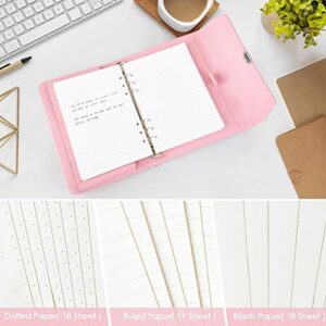 JoyNote Journal with Lock for Women, 2-in-1 Lock Journal with Combination Digital Password, Locking Diary Journal Notebook with 4 Card Slots, Pen Holder, 95 Sheets/190 Pages A5 Papers, Pink