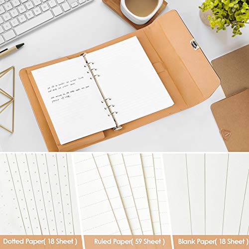 JoyNote Journal with Lock for Women, 2-in-1 Lock Journal with Combination Digital Password, Locking Diary Journal with 4 Card Slots, Pen Holder, 95 Sheets/190 Pages A5 Papers, Light Grey