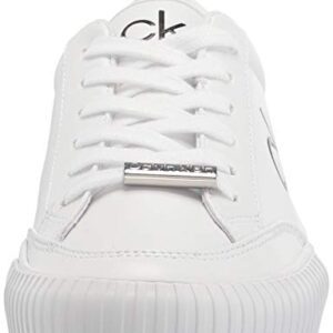 Calvin Klein Women's LARISS Sneaker, White 142, 7.5