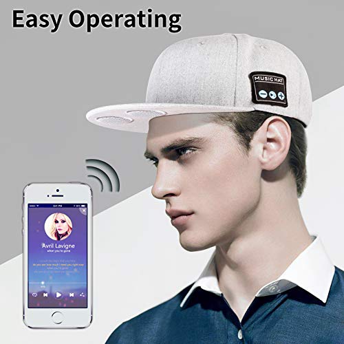 EDYELL Hat with Bluetooth Speaker Adjustable Bluetooth Hat Wireless Smart Speakerphone Cap for Outdoor Sport Baseball Cap is The Birthday Gifts for Men/Women/Boys/Girls