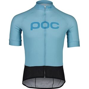 poc essential road logo jersey - men's light basalt blue/basalt blue, m