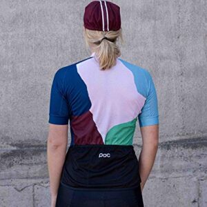 POC, Women's Essential Road Print Jersey, Color Splashes Multi Opal/Basalt, LRG