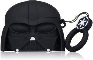 airpod pro case,darth vader anime silicone air pods 3 cover.cute cartoon cool stylish character air pods 3 charging cover accessories shockproof kits chenbao (black)
