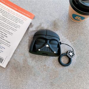 Airpod Pro Case,Darth Vader Anime Silicone Air pods 3 Cover.Cute Cartoon Cool Stylish Character Air pods 3 Charging Cover Accessories Shockproof Kits CHENBAO (Black)