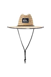 quiksilver mens outsider lifeguard beach straw sun hat, black/camo, large-x-large us