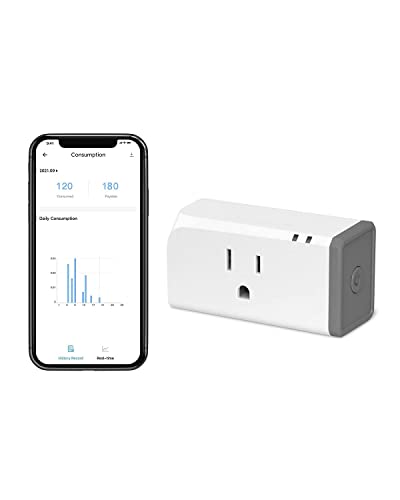 SONOFF S31 WiFi Smart Plug with Energy Monitoring, 15A Smart Outlet Timer Switch ETL Certified, Work with Alexa & Google Home Assistant, IFTTT Supporting, 2.4 Ghz Wi-Fi Only