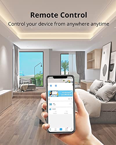 SONOFF S31 WiFi Smart Plug with Energy Monitoring, 15A Smart Outlet Timer Switch ETL Certified, Work with Alexa & Google Home Assistant, IFTTT Supporting, 2.4 Ghz Wi-Fi Only