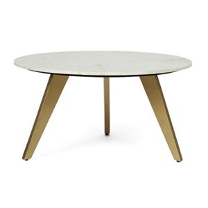 christopher knight home cardan coffee table, white + gold