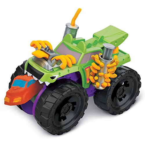 Play-Doh Wheels Chompin' Monster Truck Toy for Kids 3 Years and Up with Car Accessory and 4 Non-Toxic Colors Including Terrain Color