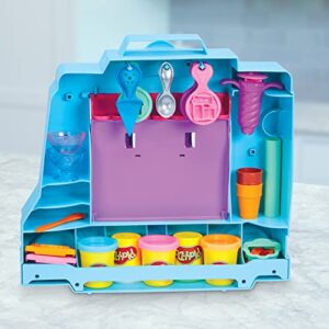 Play-Doh Ice Cream Truck Playset, Pretend Play Toy for Kids 3 Years and Up with 20 Tools, 5 Modeling Compound Colors, Over 250 Possible Combinations