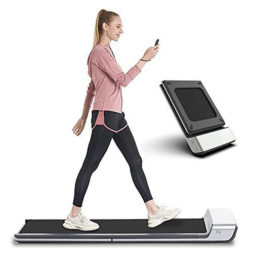 WalkingPad Folding Treadmill, Ultra Slim Foldable Treadmill Smart Fold Walking Pad Portable Safety Non Holder Gym and Running Device P1 Grey 0.5-3.72MPH