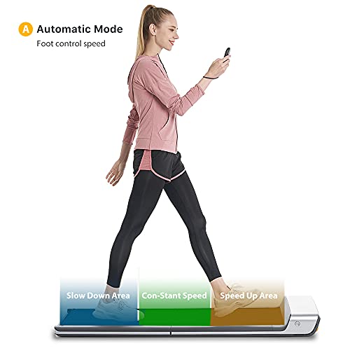 WalkingPad Folding Treadmill, Ultra Slim Foldable Treadmill Smart Fold Walking Pad Portable Safety Non Holder Gym and Running Device P1 Grey 0.5-3.72MPH