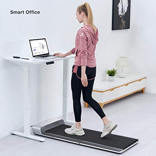 WalkingPad Folding Treadmill, Ultra Slim Foldable Treadmill Smart Fold Walking Pad Portable Safety Non Holder Gym and Running Device P1 Grey 0.5-3.72MPH