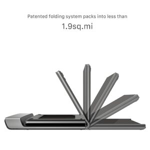 WalkingPad Folding Treadmill, Ultra Slim Foldable Treadmill Smart Fold Walking Pad Portable Safety Non Holder Gym and Running Device P1 Grey 0.5-3.72MPH