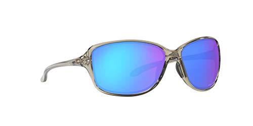 Oakley Women's OO9301 Cohort Rectangular Sunglasses, Grey Ink/Prizm Sapphire Polarized, 62 mm