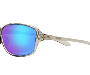 Oakley Women's OO9301 Cohort Rectangular Sunglasses, Grey Ink/Prizm Sapphire Polarized, 62 mm