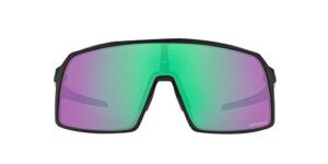 oakley men's oo9406 sutro rectangular sunglasses, matte black/prizm road jade, 37 mm