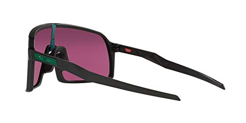 Oakley Men's OO9406 Sutro Rectangular Sunglasses, Matte Black/Prizm Road Jade, 37 mm