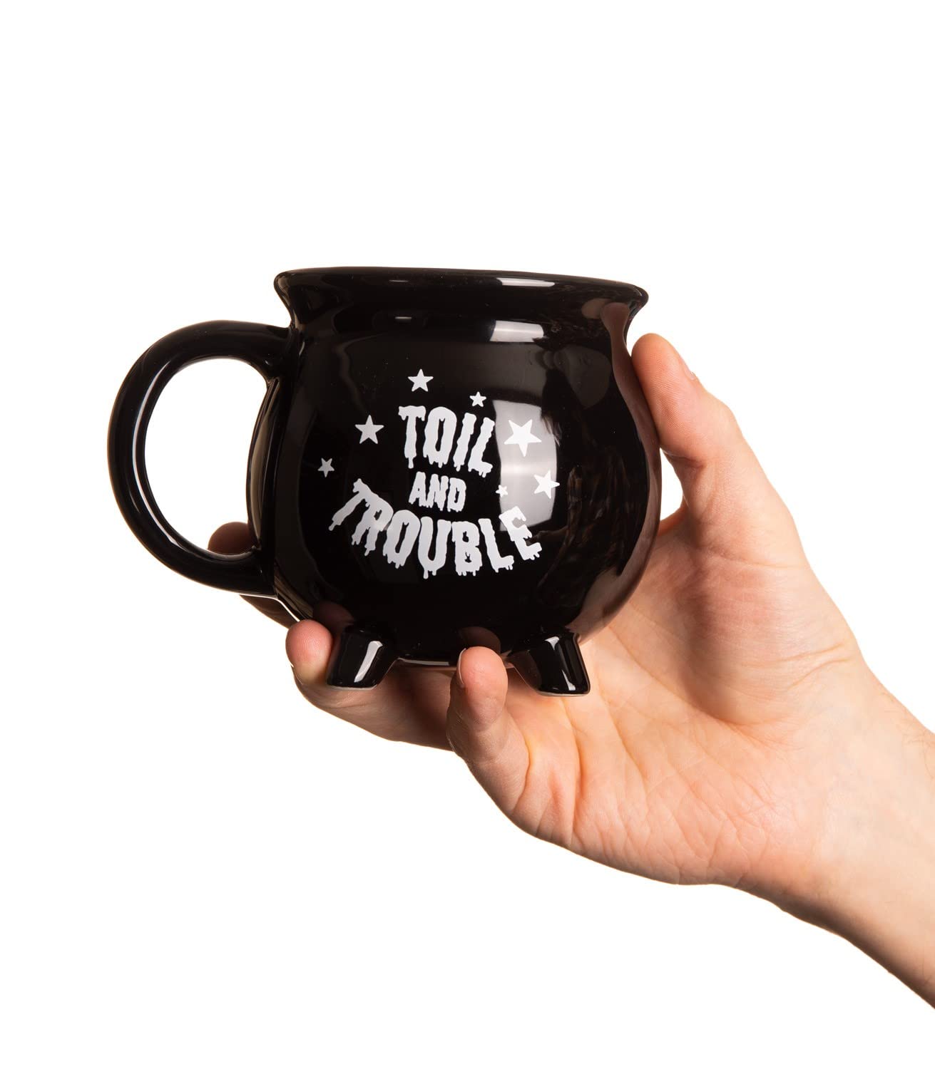 Double Double Toil and Trouble Cauldron Ceramic Coffee Mugs - 2 Pack - 15oz Halloween Mug