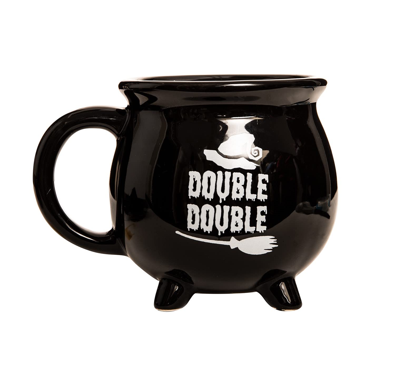 Double Double Toil and Trouble Cauldron Ceramic Coffee Mugs - 2 Pack - 15oz Halloween Mug
