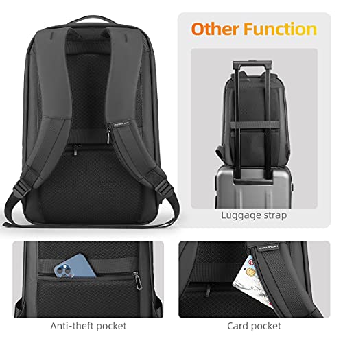 Mark Ryden Business Laptop Backpack,Fit 15.6 inch PC Lightweight Waterproof Backpack for Men, with Scratch Resistant Shell and USB Charging Port for Work, Cycling