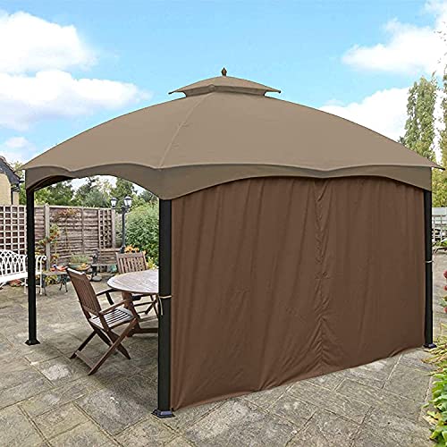 CoastShade Gazebo Replacement Curtain for 8x8 or 10x10 or 10x12 Summer Outdoor Gazebo,6.7FT Height,Only 1 Panel Sidewall,Autumn Gazebo Sidewall ，Brown