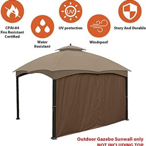 CoastShade Gazebo Replacement Curtain for 8x8 or 10x10 or 10x12 Summer Outdoor Gazebo,6.7FT Height,Only 1 Panel Sidewall,Autumn Gazebo Sidewall ，Brown