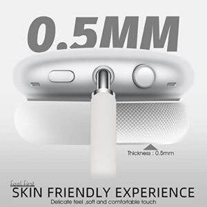 Seltureone Case Compatible for AirPods Max Earpads, Earcup Cover Protector, Silicone Earphone Protective Earpad Cover Accessories for AirPod Max Headphones Ear Pads, White