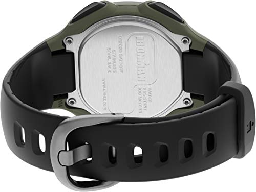 Timex Men's IRONMAN Classic 30 38mm Resin Strap Watch – Green Case Black Top Ring with Black Resin Strap