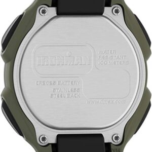 Timex Men's IRONMAN Classic 30 38mm Resin Strap Watch – Green Case Black Top Ring with Black Resin Strap