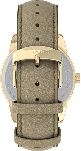 Timex Women's Easy Reader 38mm Watch – Gold-Tone Case Cream Dial with Light Gold-Tone Leather Strap