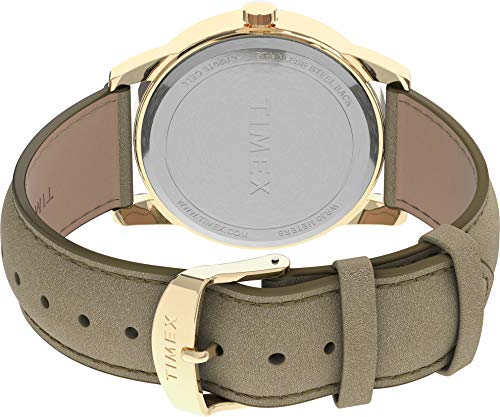 Timex Women's Easy Reader 38mm Watch – Gold-Tone Case Cream Dial with Light Gold-Tone Leather Strap